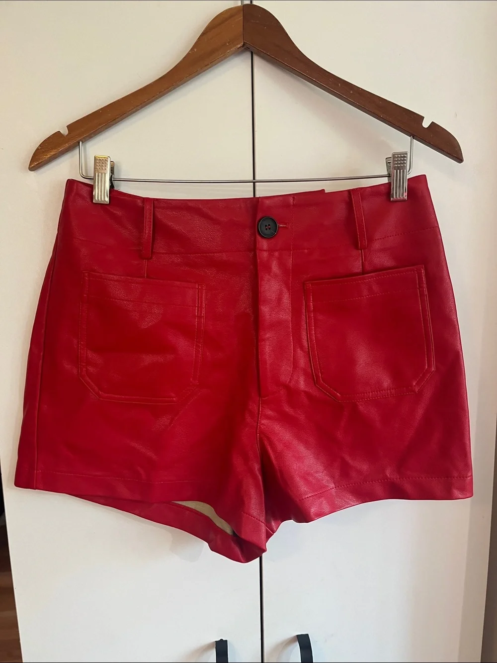 Anthropologie Colette Faux Leather Shorts Size 30 NWT - Picture 5 of 12